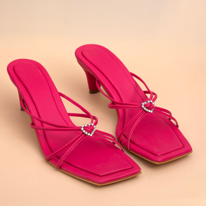 Shoe that fits you Pink Strappy Heels (EURO 38)