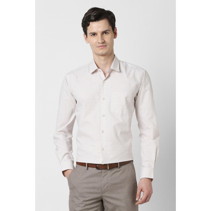 Peter England Men White Regular Fit Full Sleeves Formal Shirt (44)