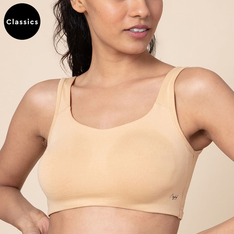 Nykd by Nykaa Soft Cup Easy-Peasy Slip-On Bra With Full Coverage - Nude NYB113 (XS)