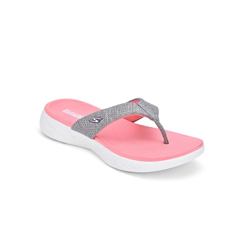 SKECHERS Women Grey On-The-Go 600 Preferred Casual Flip Flops (US 6)