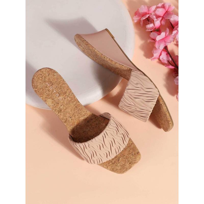 Metro Women Beige Wedges (EURO 39)