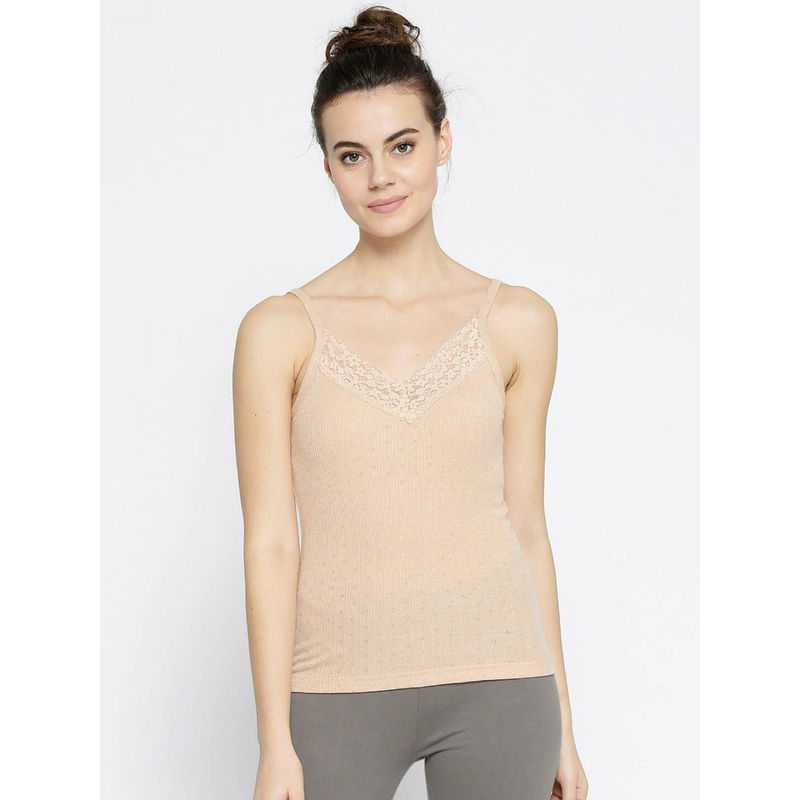 Kanvin Beige Patterned Thermal Top (L) Beige