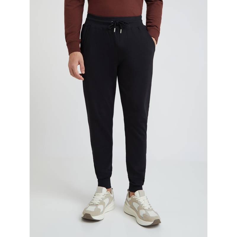 ColorPlus Solid Black Joggers (34)