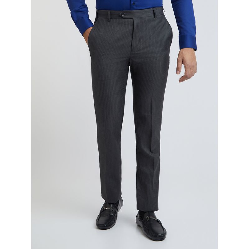 Raymond Stripes Dark Grey Trouser (32)