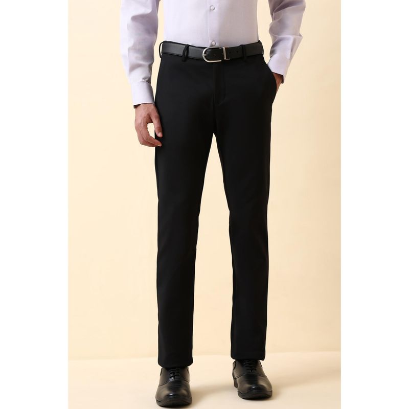 Allen Solly Men Black Solid Formal Trousers (32)