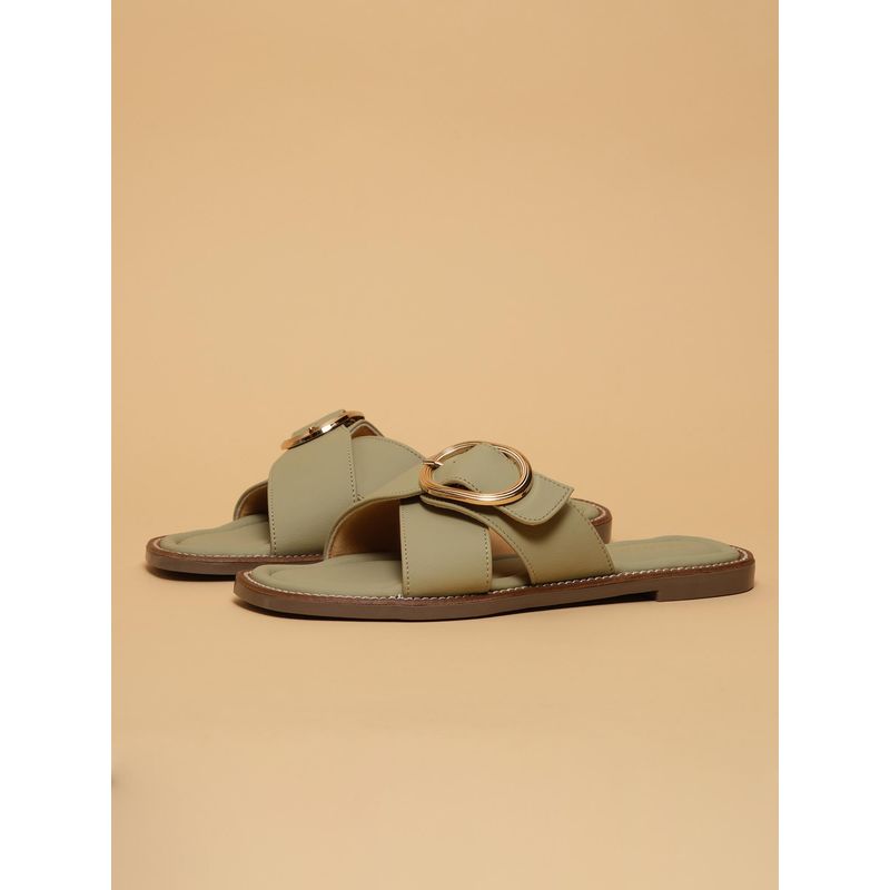 Eridani Armel Green Casual Flats (UK 3)