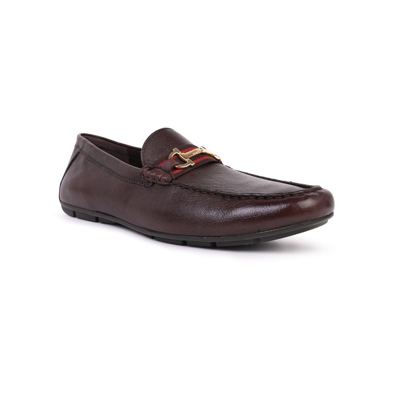 Aldo Fangioa-In201 Dark Brown Leather Loafers (UK 8)