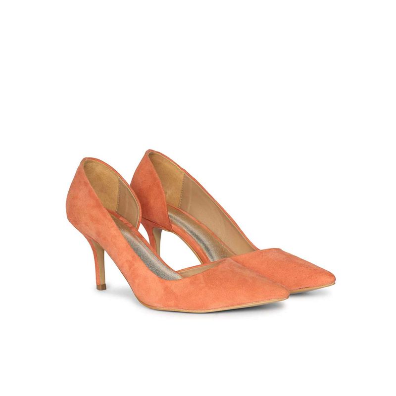 Saint G Women Rose Peach Suede Leather Pumps (EURO 36)