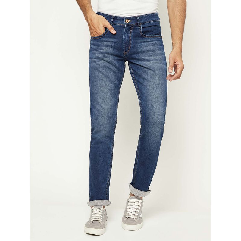 CRIMSOUNE CLUB Men's Versatile Blue Denim Jeans (28)