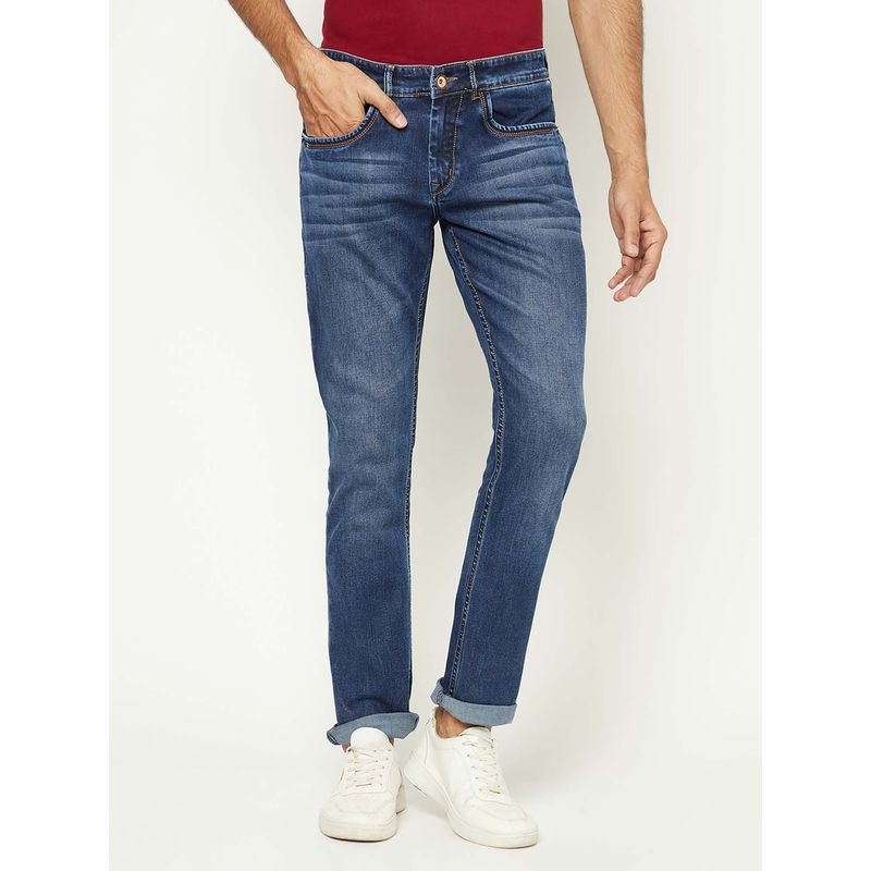 CRIMSOUNE CLUB Men's Versatile Blue Denim Jeans (30)