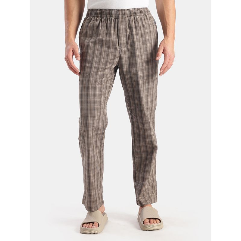 Jockey 9009 Men Cotton Woven Fabric Regular Fit Pyjama - New Black Olive (M)