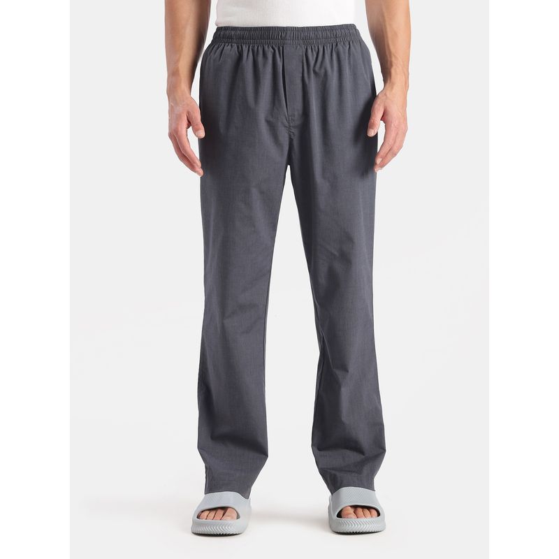 Jockey RM09 Men Super Combed Cotton Relaxed Fit Pyjama - Black Chambray (S)