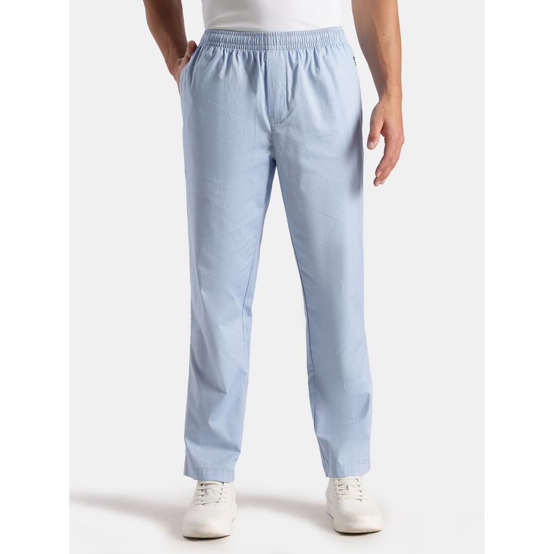 Jockey RM09 Men Super Combed Cotton Relaxed Fit Pyjama - Light Blue Chambray (S)