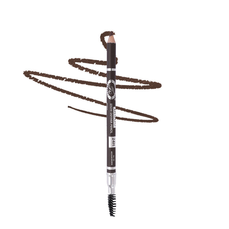 FASHION COLOUR Colour Brow Definer Pencil With Spoolie - Medium Brown