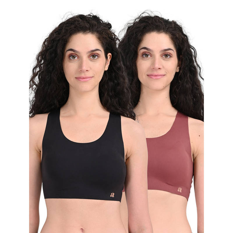Adira Eze Fit Bra Racerback Multi-Colour (Pack of 2) (S)