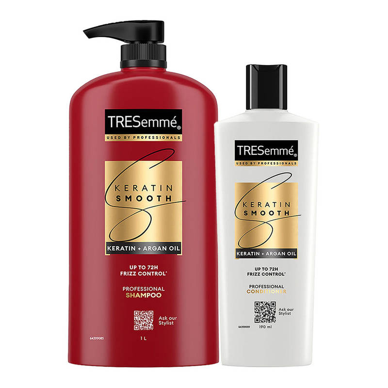 TRESemme Keratin Smooth Shampoo 1L + 190ml Conditioner Combo
