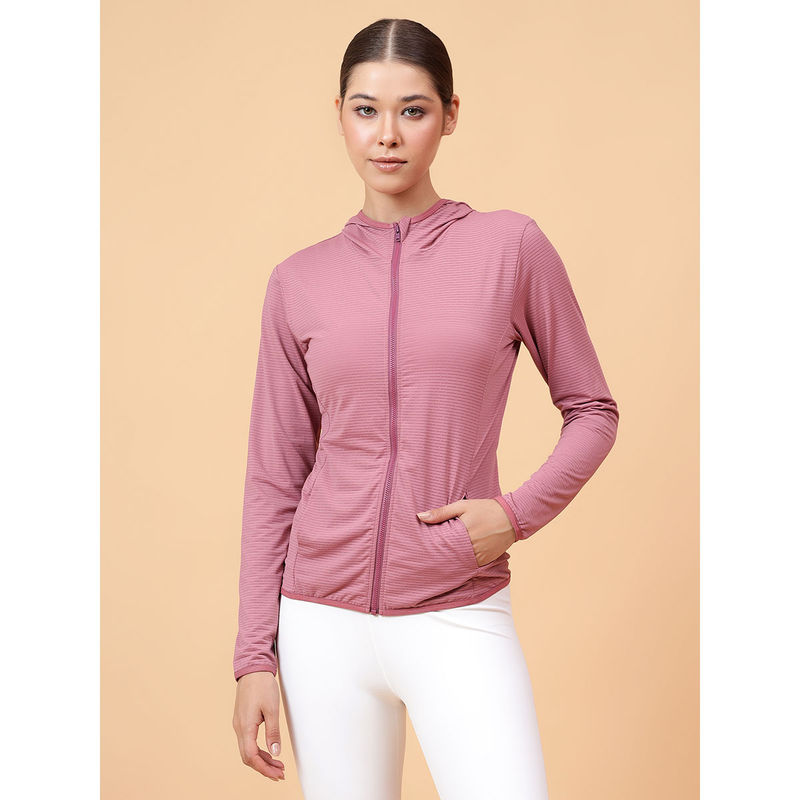 Fitkin Women Mauve Pink Shape You Performance Jacket (S)