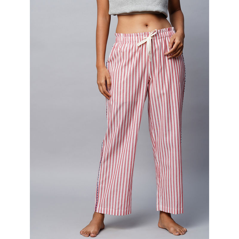 Chemistry Red Striped Pyjama with Contrast Ric Rac Detailing (2XL)