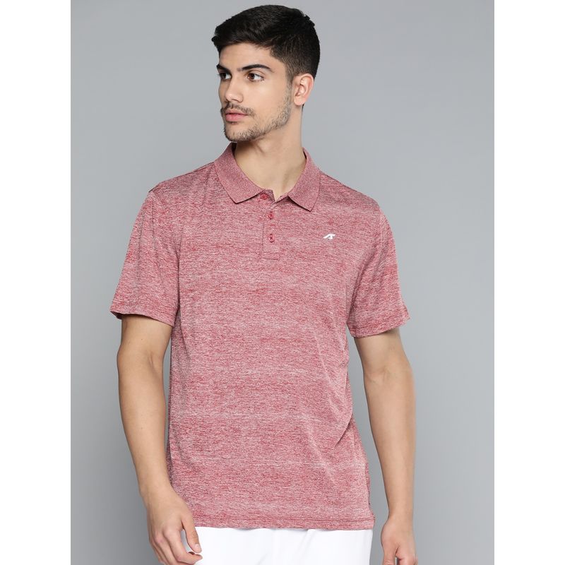 Alcis Men Polo Collar Anti Static Slim Fit Sports T-shirt With Glow In the Dark Detail (M)