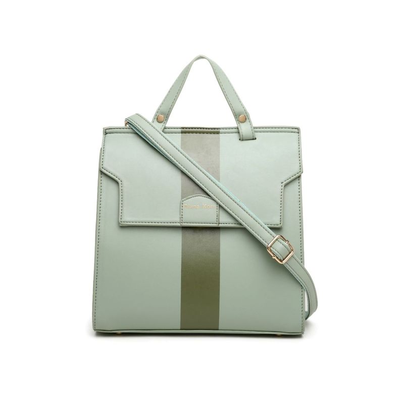 Diana Korr Green Solid Faux Leather Handbag Buy Diana Korr Green Solid