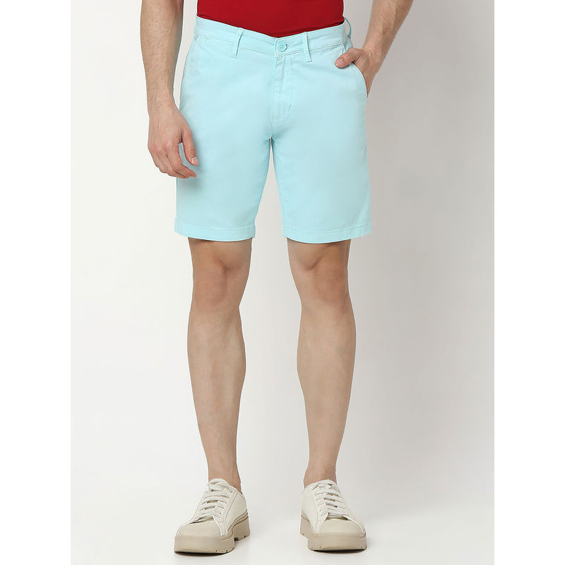 Spykar Blue Regular Fit Blue Shorts for Men (38)