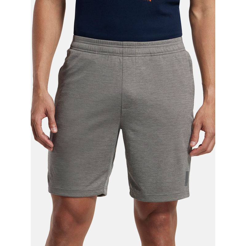 Jockey MV23 Men Lightweight Microfiber Solid Active Wear Shorts - Performance Grey (XL)