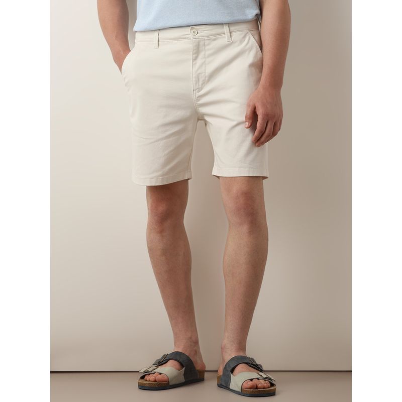 Selected White Mid Rise Chino Shorts (XL)