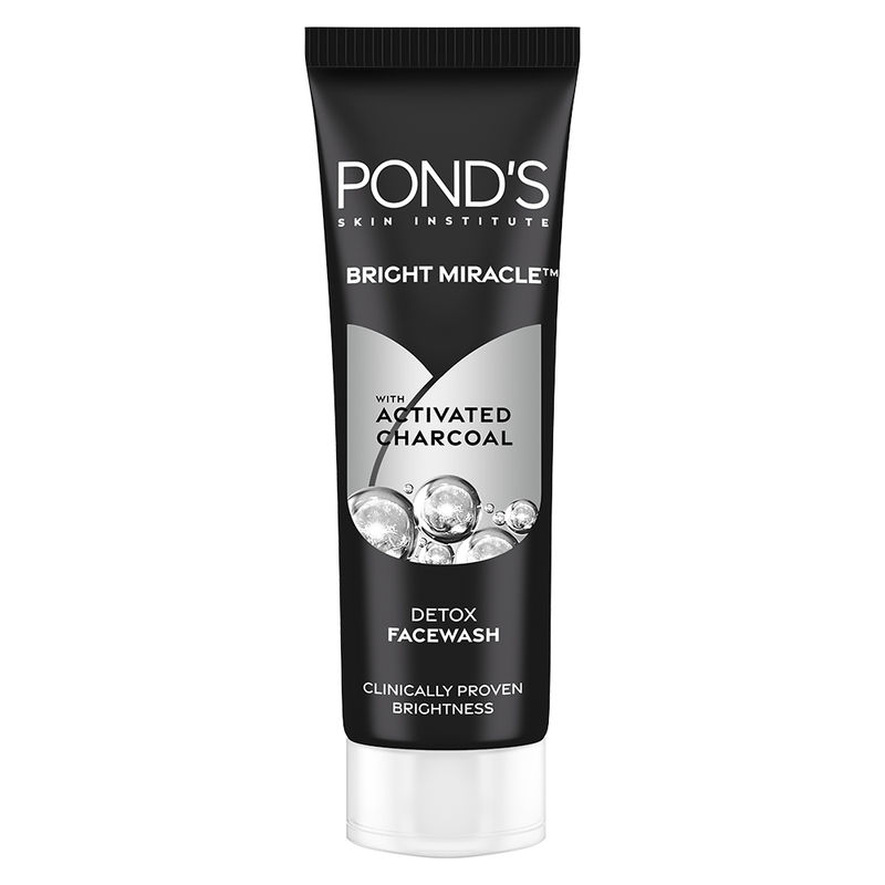 Ponds Bright Miracle Pure Detox Anti-Pollution Clear Face Wash with Activated Charcoal