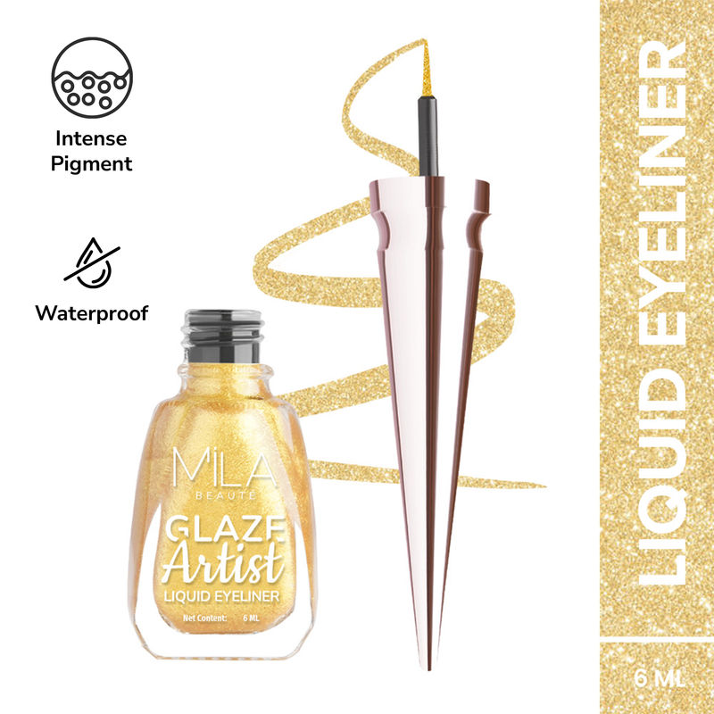 Glaze Artist Waterproof & Smudge Proof Eyeliner - Magical Gold