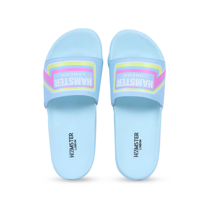 Hamster London Unisex Hilton Sliders- Aqua (EU 36)