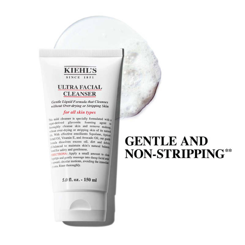 Kiehl's Ultra Facial Cleanser with Squalane for Gentle, Non-Stripping Cleansing