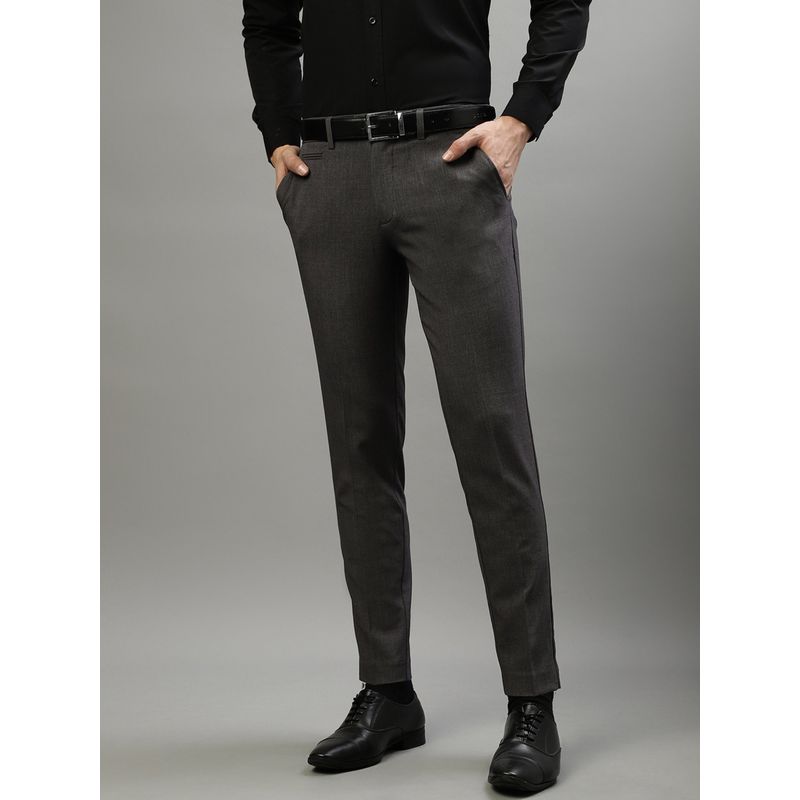 LINDBERGH Men Solid Grey Slim Fit Trouser (30)
