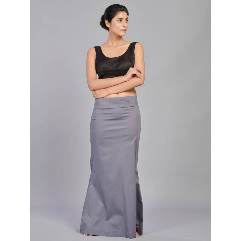 I AM BY DOLLYJAIN Cotton Lycra D'coat Grey (XL)