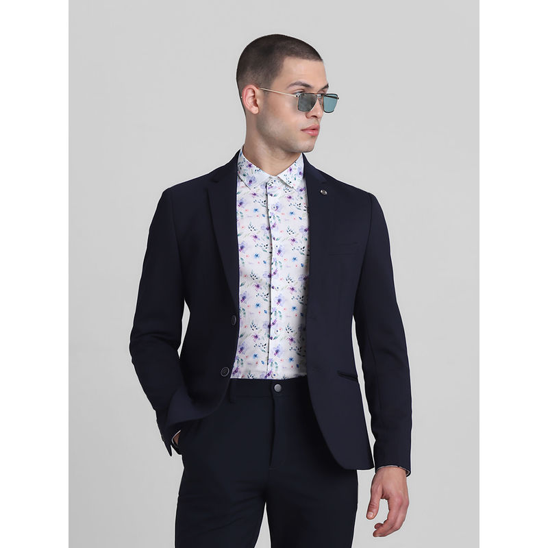 Jack & Jones Navy Slim Fit Stretchable Blazer (L)