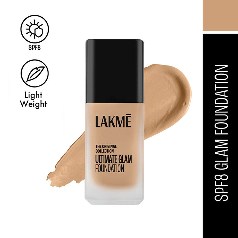 Lakme Ultimate Glam SPF 8 Fast Application Foundation For Even & Glowing Skin - Shade 02