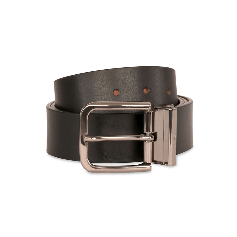 United Colors of Benetton Men Leather Reversible Belt - Black & Tan (M)