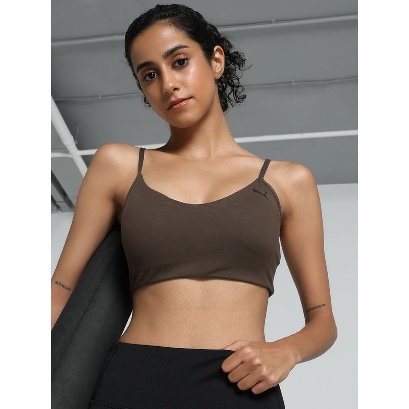 Puma Move Yogini Women's Brown Sports Bra (L)
