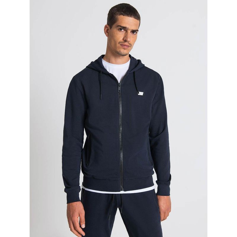 Antony Morato Slim Fit In Stretch Terry Cotton Fabric Navy Blue Hoodie (S)