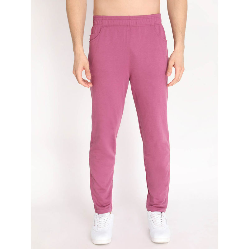 Chkokko Men's Cotton Regular Fit Lower - Magenta (XL)