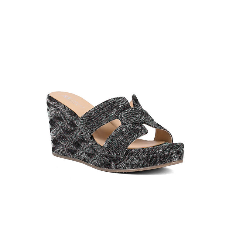 Vanilla Moon Women Charcoal Round Toe Wedges (EURO 37)