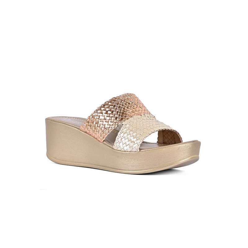 Vanilla Moon Women Rose Gold Round Toe Wedges (EURO 36)