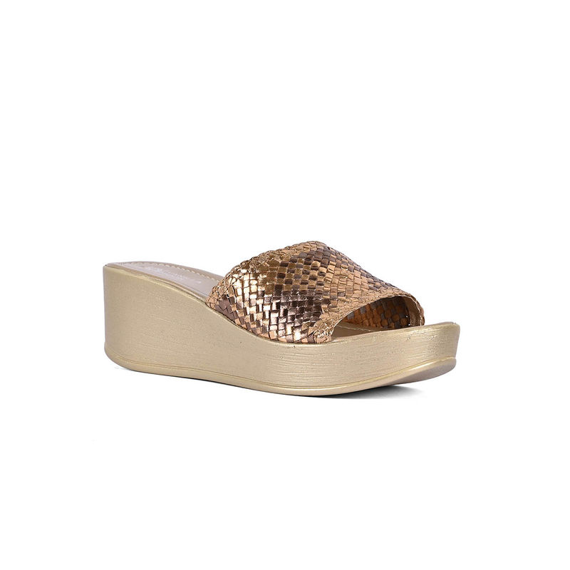 Vanilla Moon Women Bronze Round Toe Wedges (EURO 36)