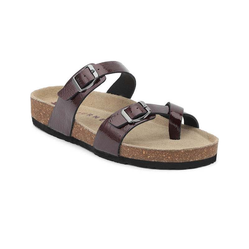 HF Journey Women Maroon Round Toe Sandals (EURO 36)