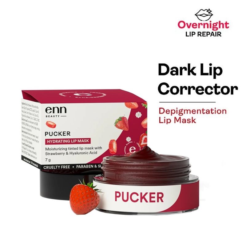 ENN Pucker Tinted Lip Balm & Mask - Hydrating Care for Dry, Dark & Pigmented Lips