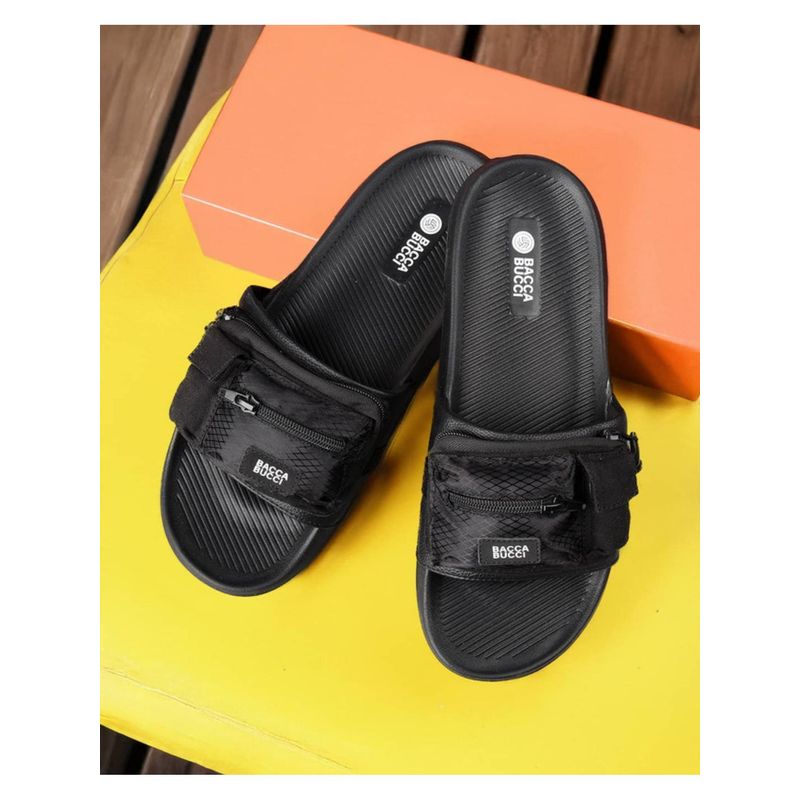 Bacca Bucci Utility Slide for Men Black Sliders (UK 8)