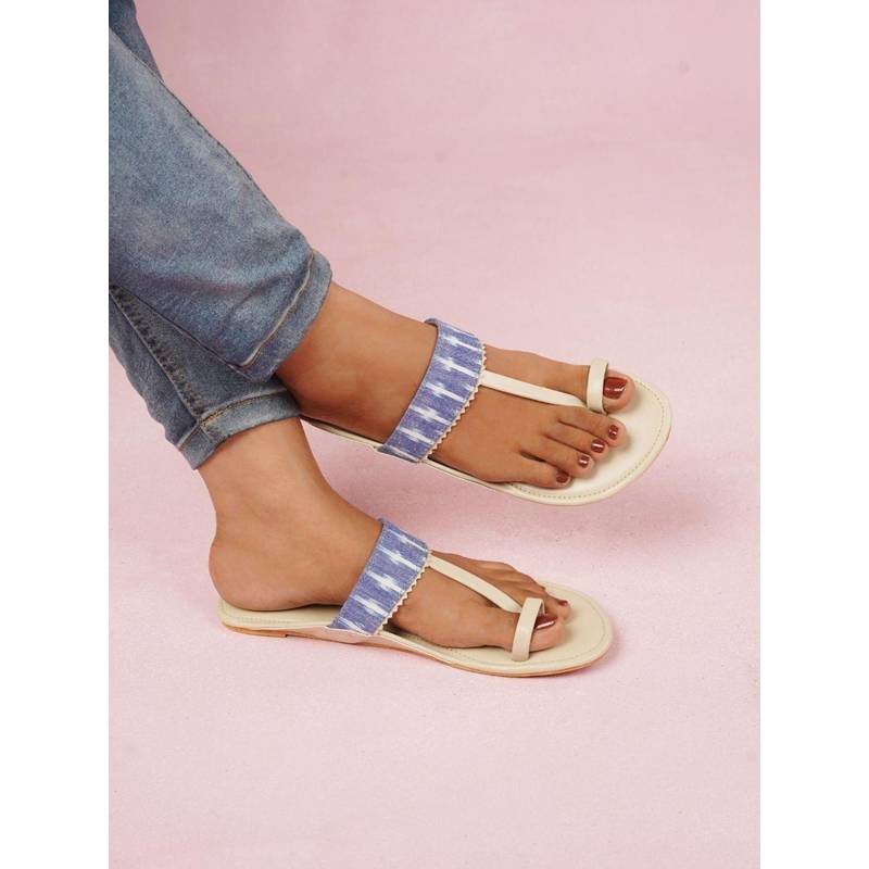 The Madras Trunk Women Flat Kolhapuri Beige (EURO 36)