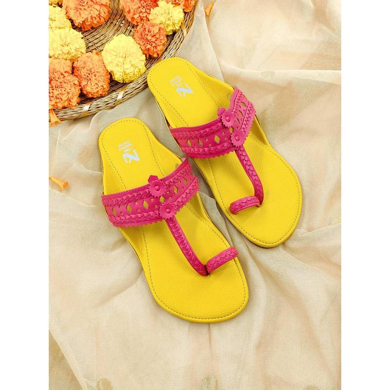 The Madras Trunk Women Kolhapuri in Pink (EURO 36)