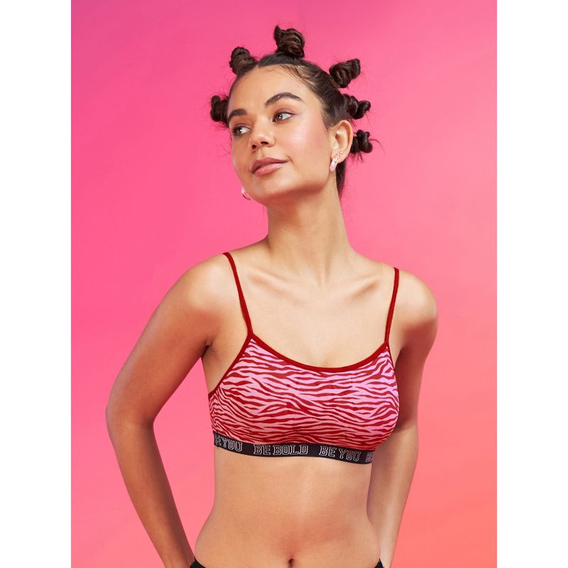 Enamor Xo Zebra Print Non-Wired Non Padded Regular Bra (M)