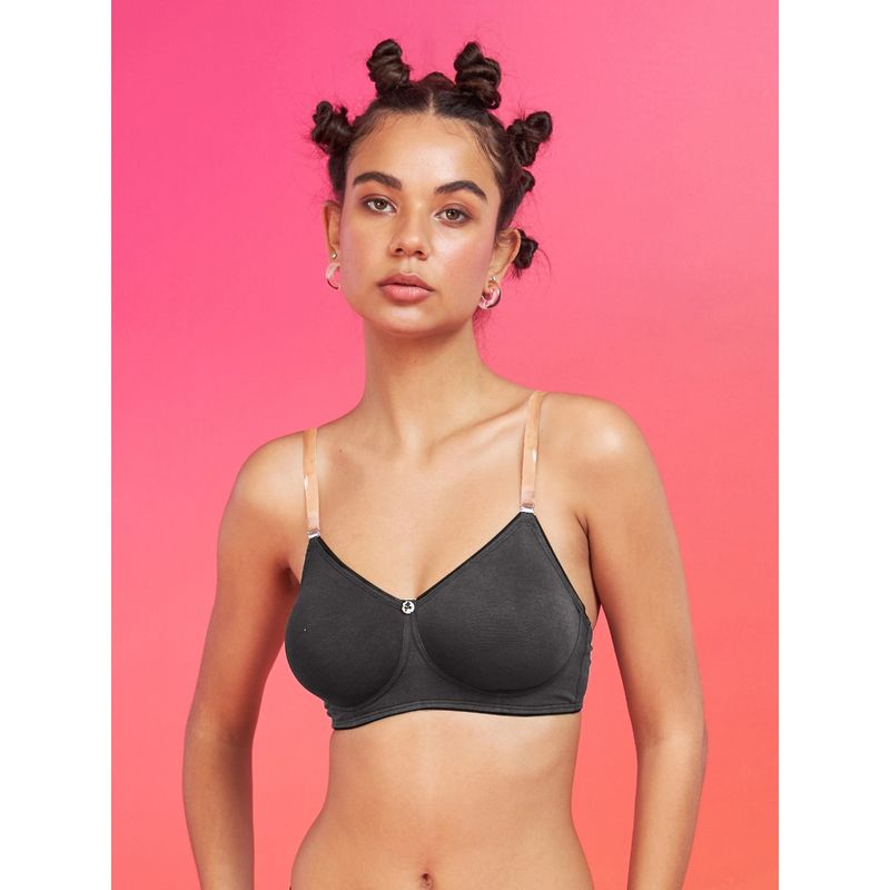 Enamor Xo Graphite Non Wired Non Padded Regular Bra (34D)
