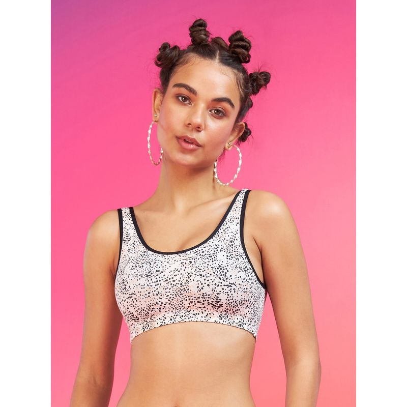 Enamor Xo Cheetah Print Non-Wired Removable Padding Regular Bra (L)